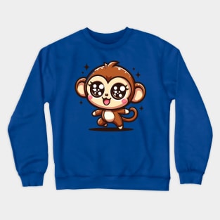 Mischievous Kawaii Monkey Crewneck Sweatshirt